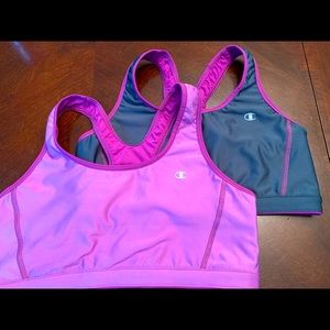EUC 2 Champion sports bras.